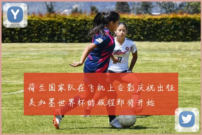 荷兰国家队在飞机上合影庆祝出征美加墨世界杯的旅程即将开始